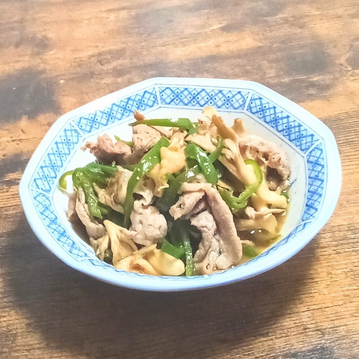 ピーマン・舞茸・豚こま肉Deポン酢炒め〜毎日簡単〜